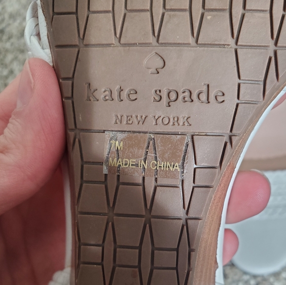 Kate Spade Women's Valencia Braided Strappy Wedge Sandals in White Nappa Size‎ 7 - Picture 9 of 9